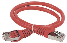 ITK Коммутационный шнур (патч-корд) кат.5E FTP LSZH 0,5м красный | код PC04-C5EFL-05M | IEK